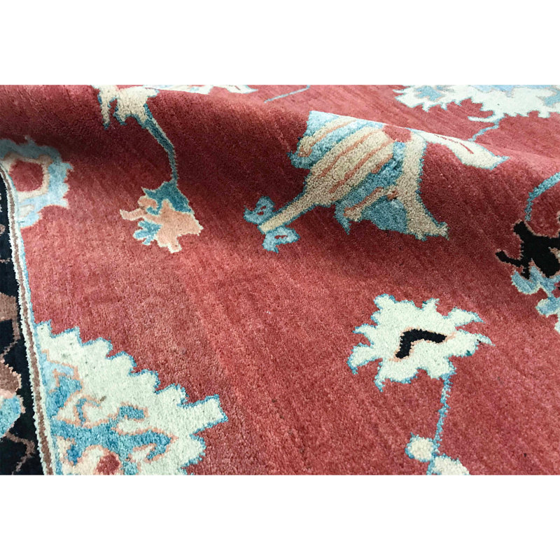Hand-Knotted High-Quality Rust Area Rug