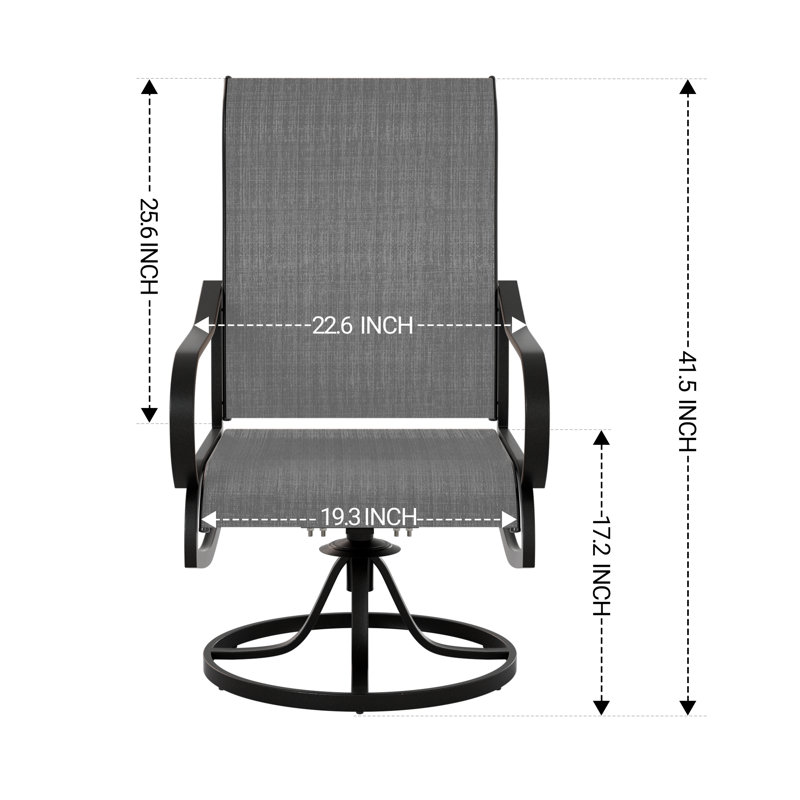 Fauteuil pour espace repas d'extérieur, Gris foncé