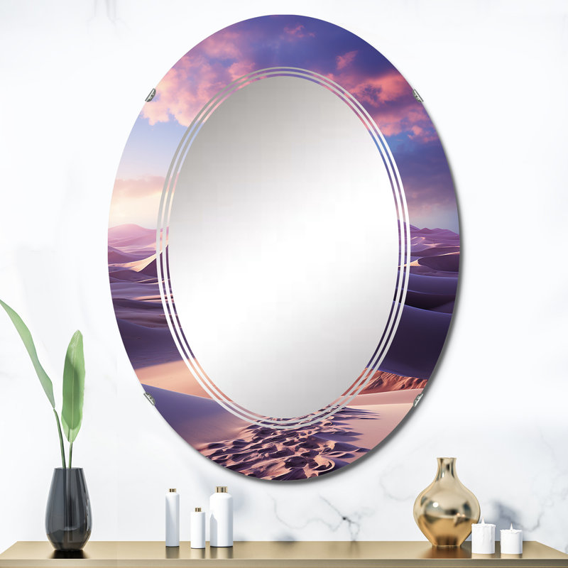 Duo - Miroir mural égyptien ovale, 36 po x 24 po