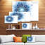 «Fractal Flower Light Blue Digital Art», impression-35062271-35062274