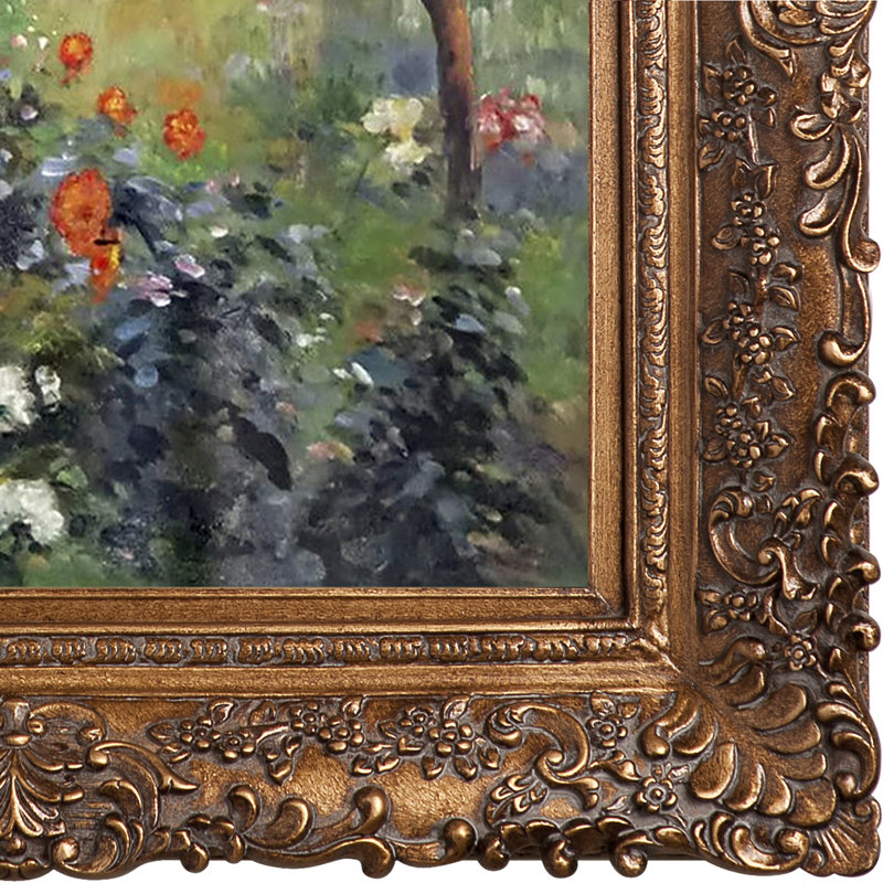 «Garden in the Rue Cortot Montmartre», peinture encadrée, H 33,5 po x l 29,5 po x P 2 po, Bourgeon
