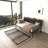 Upholstered Twin Daybed Frame, Metal Construction Classic Gray With Trundle And Built-In Charging Station Fits Bedroom, Living Room And Guest Room