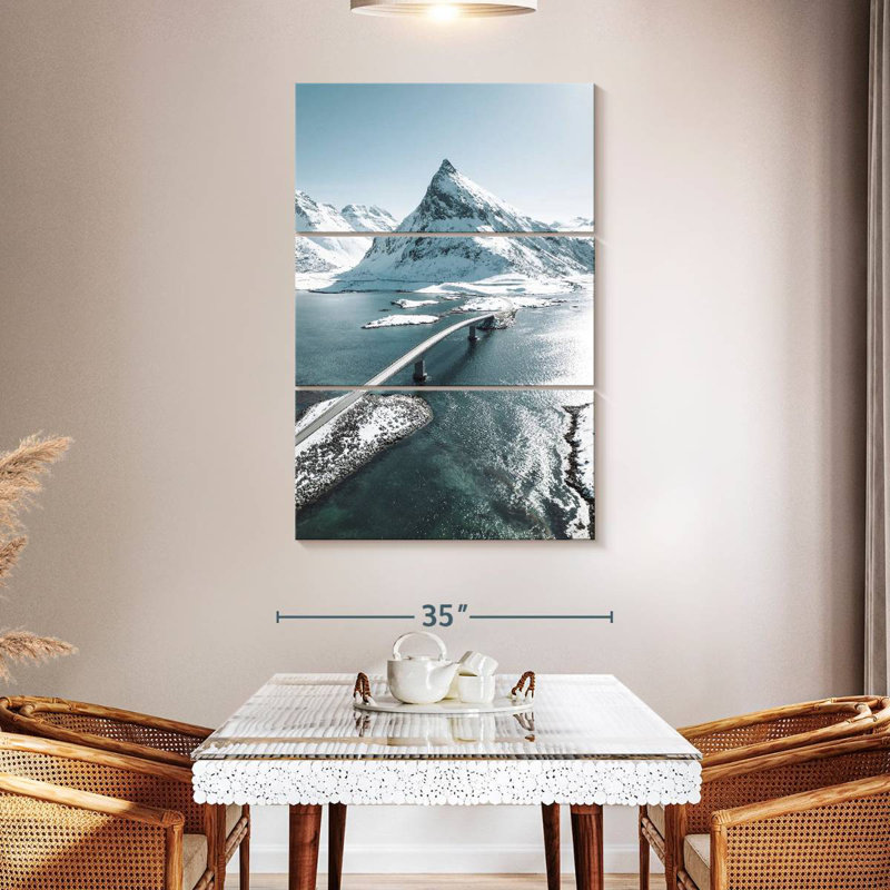 Pont Alvord Fredvang en hiver, H 23 po x l 14 po