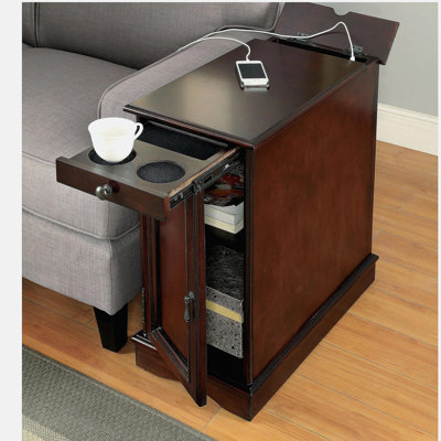Table d'appoint / table de chevet moderne de style transitionnel moderne 1pc