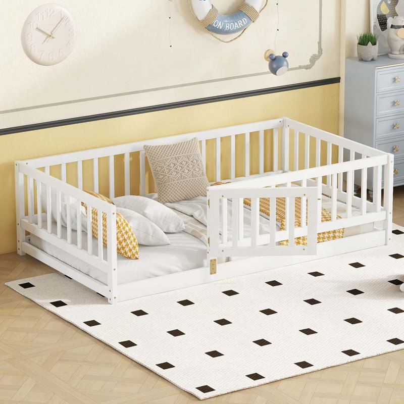 Lit en bois, Lit simple, Blanc