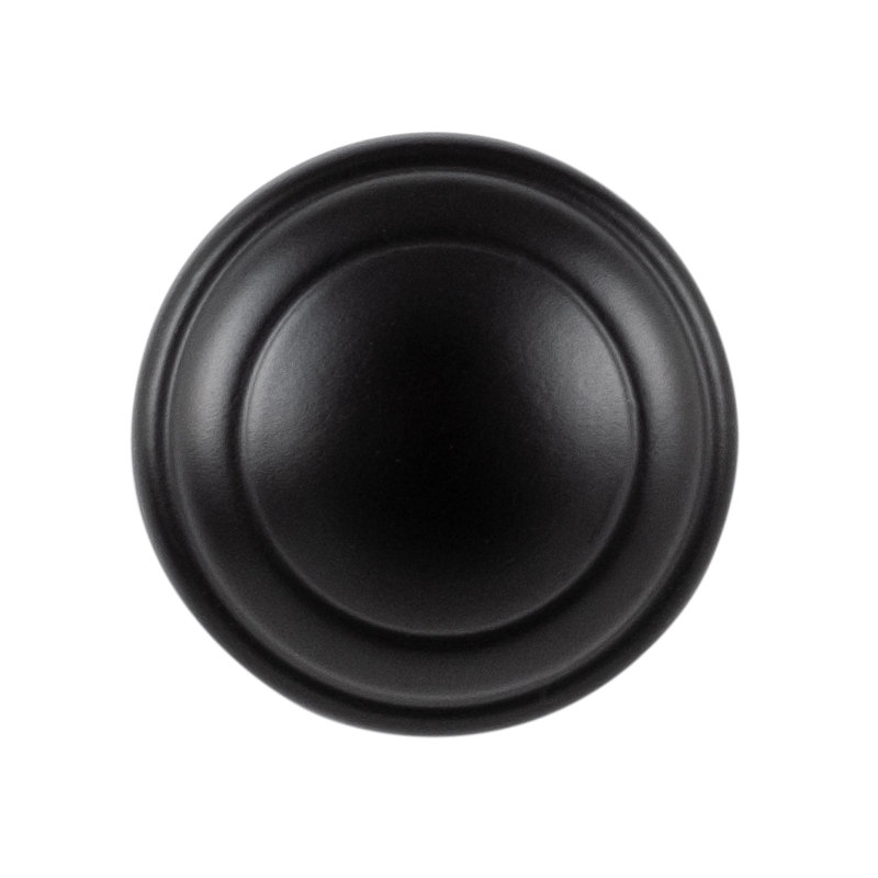 Poignée Zephyr Collection 1 pouce de diamètre noir mat