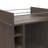 Dukat Bar Cart,Two Shelves, Six Built-In Wine Rack, Four Casters-1011480125