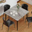 Fung Marble Top Metal Base Dining Table-2012168394