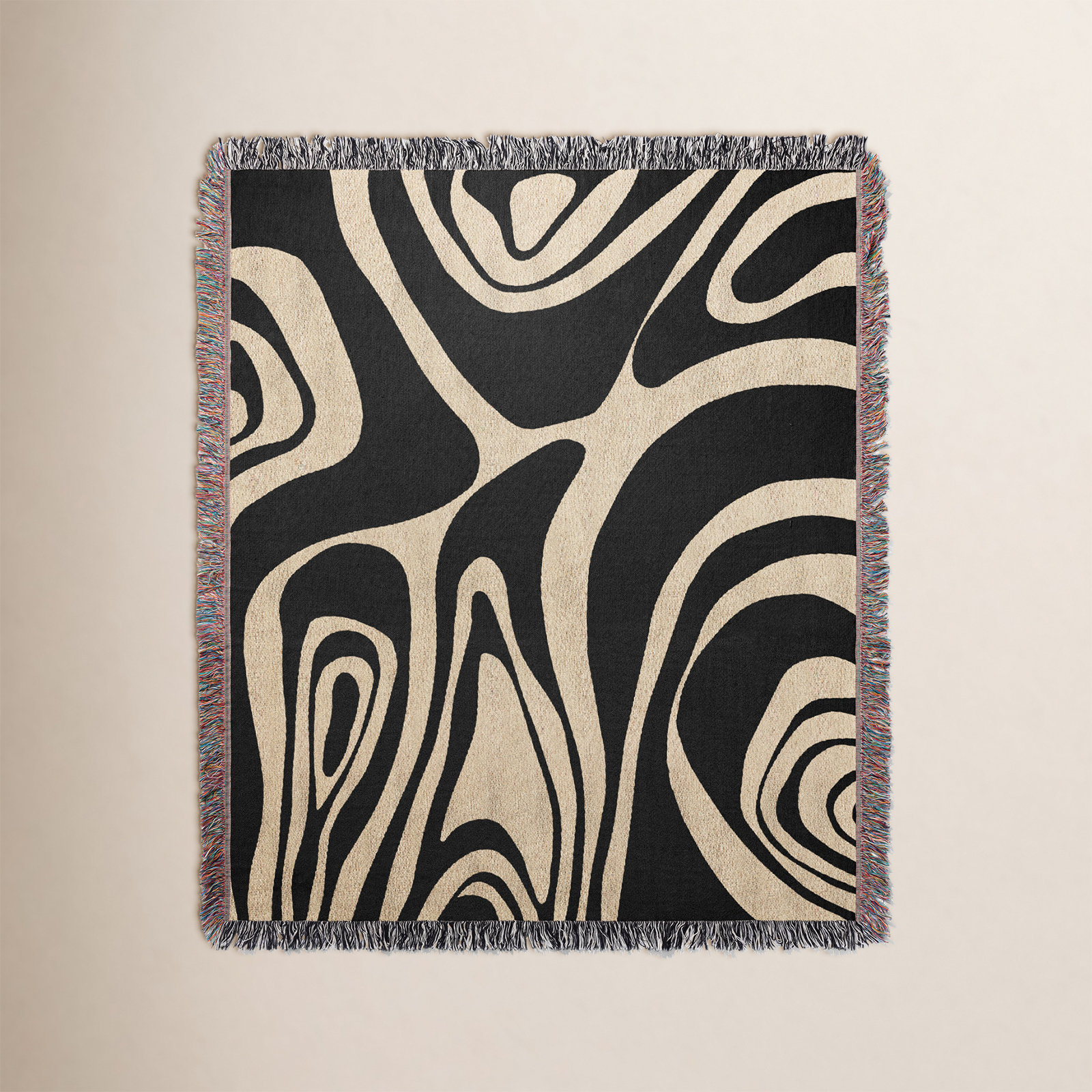 Kayle Cotton Throw Blanket, 60" x 80" – Queen, Rust Brown