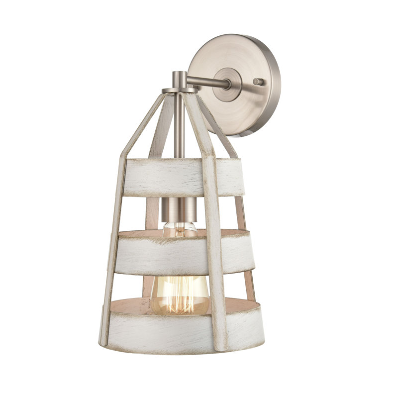 Brigantine 14'' High 1-Light Sconce - Satin Nickel, Satin Nickel