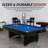 Hathaway Hustler 7ft Pool Table for Game Room – Billiard Table with Poly-Coated Playfield, Ball Return System, Leg Levelers – Includes Cues, Pool Balls, Chalk, Triangle, Brush – Black & Blue-37289710