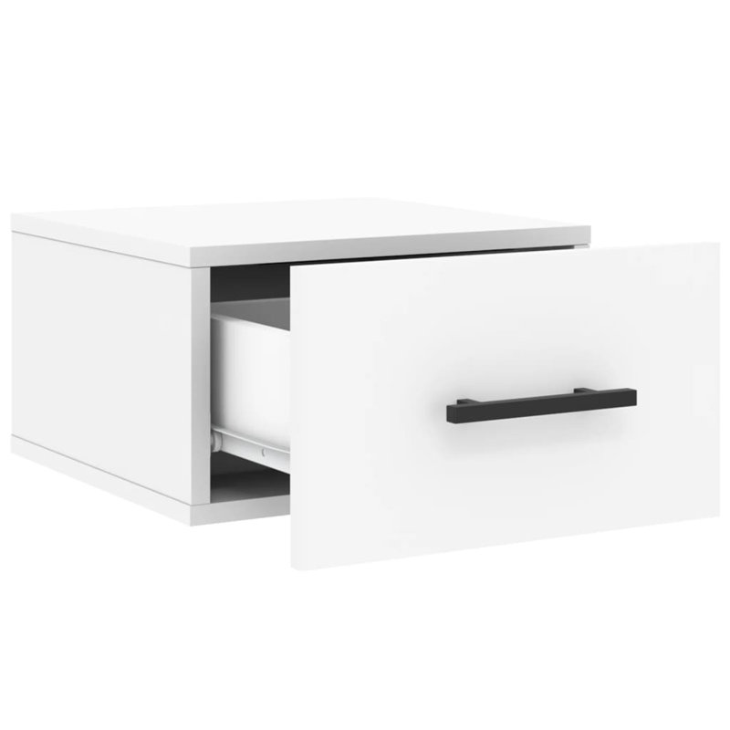 Makensie 35cm W Manufactured Wood Bedside Table, White