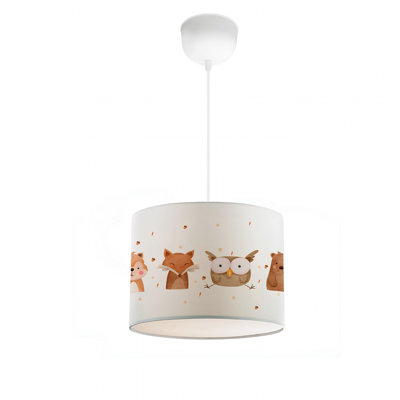 Lustre en tissu élégant avec douille E27, 40 W maximum, diamètre du capuchon 9,4 po x hauteur du capuchon 8,3 po, hauteur totale 27,6 po | Parfait pour le salon, la salle à manger et le vestibule | Lumière tamisée et design élégant