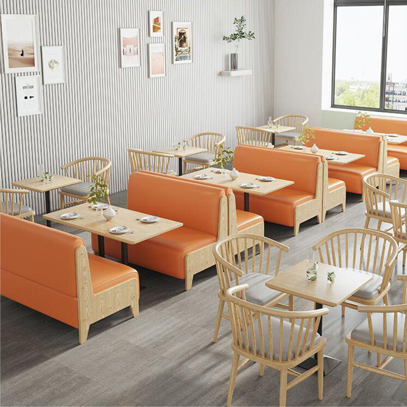 Banc rembourré en similicuir Minne, Orange