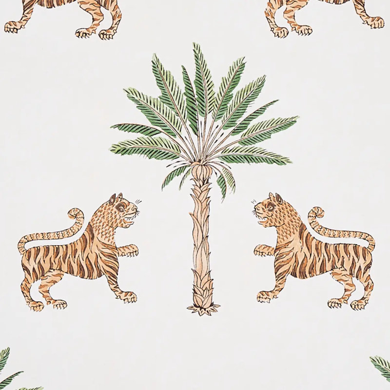 Tiger Palm Wallpaper, Crimson