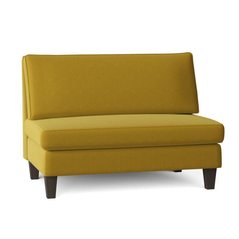 Valerie Loveseat, Sachi Wheatgrass, Brown Mahogany