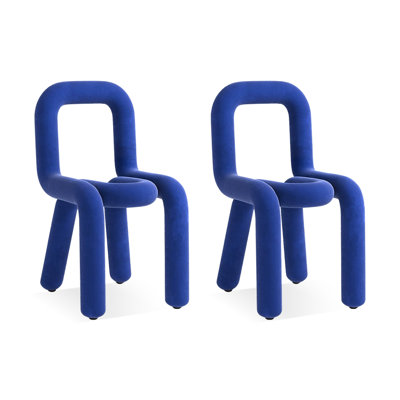 Chaise d'appoint bleue (dossier de 2)