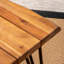Teak Industrial Coffee Table Set - Wood (acacia) & Metal Frame, 1 Coffee Table + 2 Accent Tables