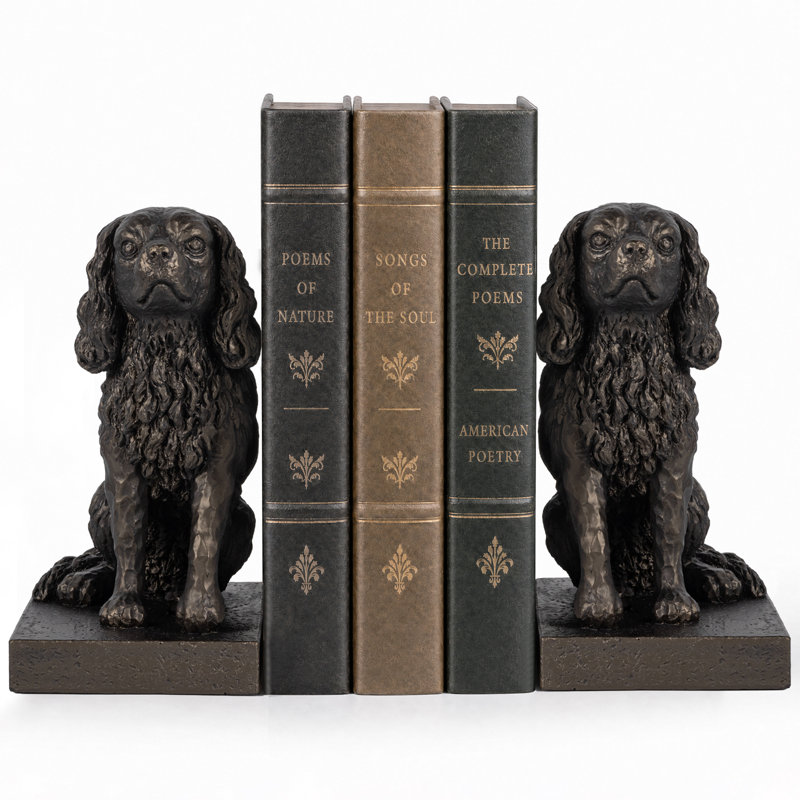 Serre-livres Cavalier King Charles Spaniel, Black/Brown