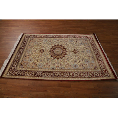 100% Silk Handmade Traditional Rug 4x6