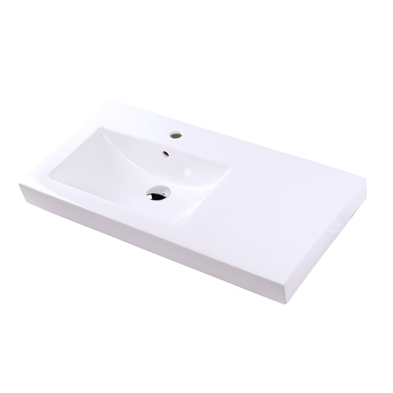 Aquaquattro 18.88 in. L Bathroom Sink, Single Hole