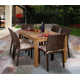 Anautica 63'' Rectangular 6 - Person Outdoor Dining Set with Cushions