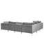Moya 6 Seater Velvet Sofa & Chaise-1281018141-1281018115