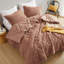 Ensemble d'édredon matelassé 3 pièces Kyla Brown-101517320-101517321