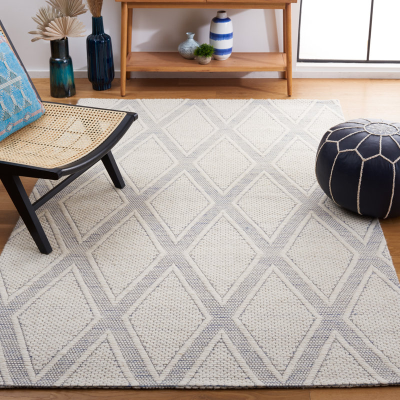 Branislavka Hand Woven Performance Geometric Rug, Rectangle 5' x 8'