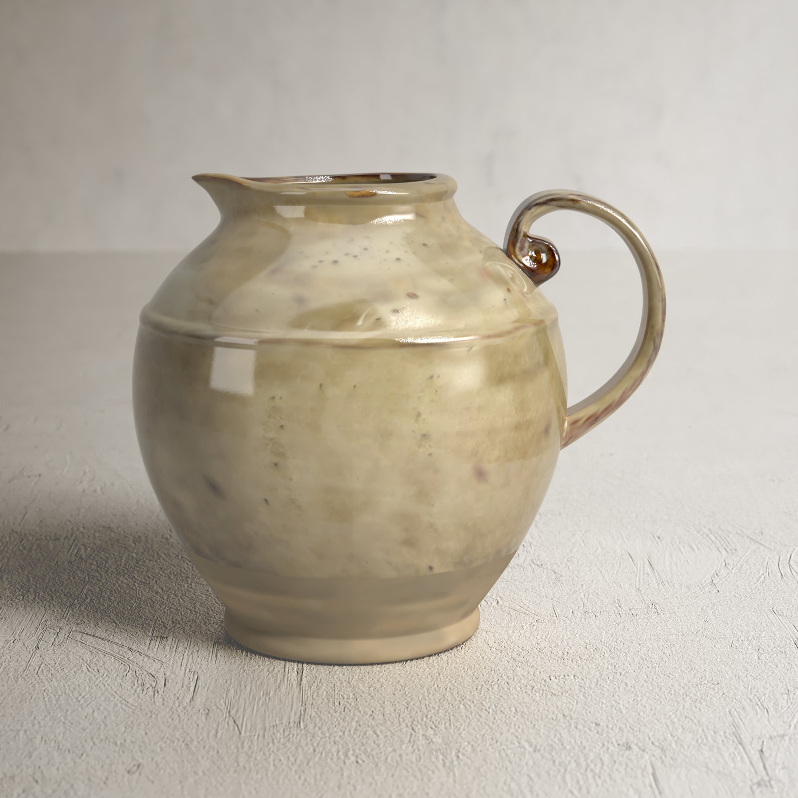 Natsuki 72oz. Stoneware Pitcher, Beige