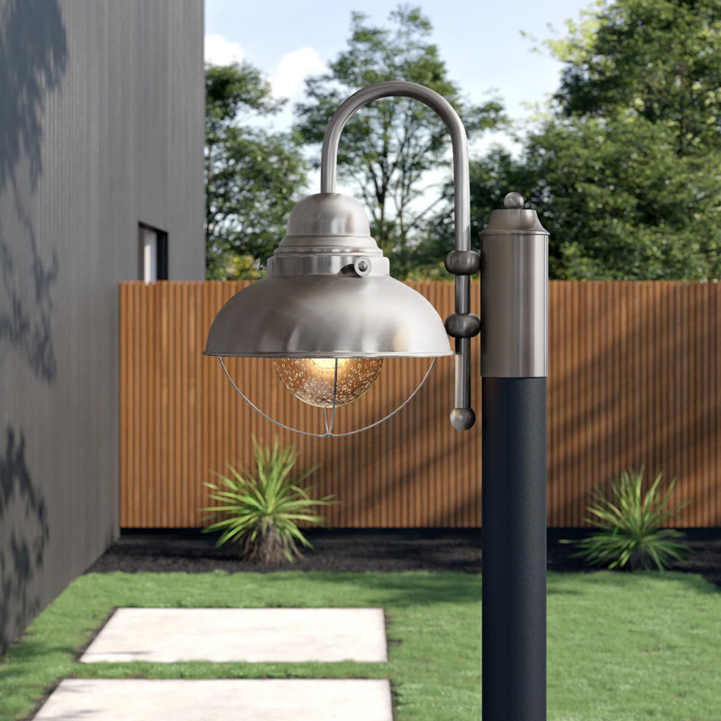 Audrey Seeded Lantern Head, Brushed Stainless