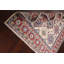 Tapis unique en laine noué à la main ivoire / rouge / bleu nouvel âge 5 pi x 6 pi 8 po