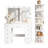 Lighted Vanity Desk With 11 Hollywood Bulbs, 11 Drawers & 7-Tier Shelf, Makeup Vanity With Power Outlet, 3 Color Modes, White Dressing Table