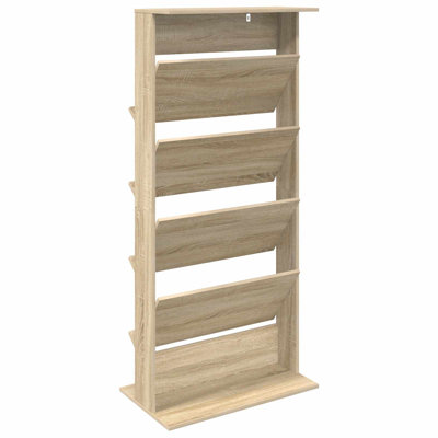Wood Free Standing Magazine Rack