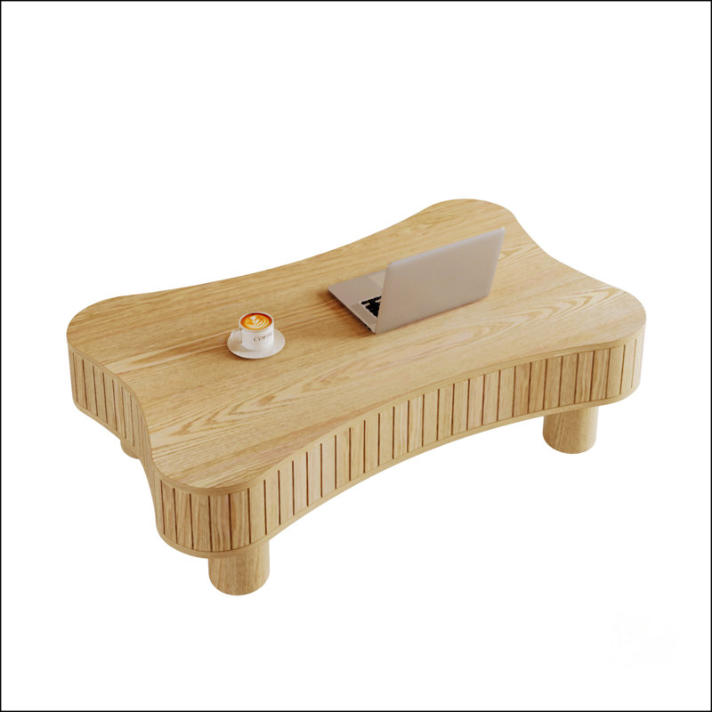 Table basse à plateau relevable, Bois naturel