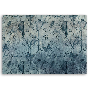 Birds On Branches - Wrapped Canvas Print