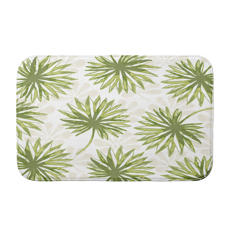 Higgins Non-Slip Bath Mat, 21" W x 34" L, Green