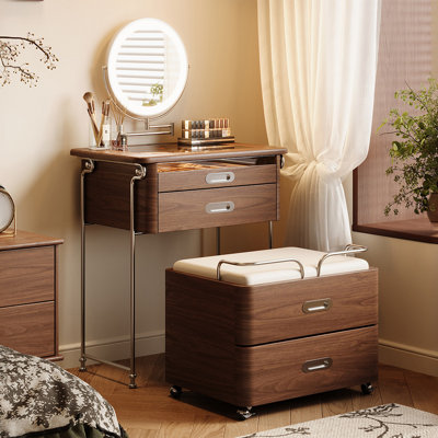 Coiffeuse compacte avec fonction de rangement