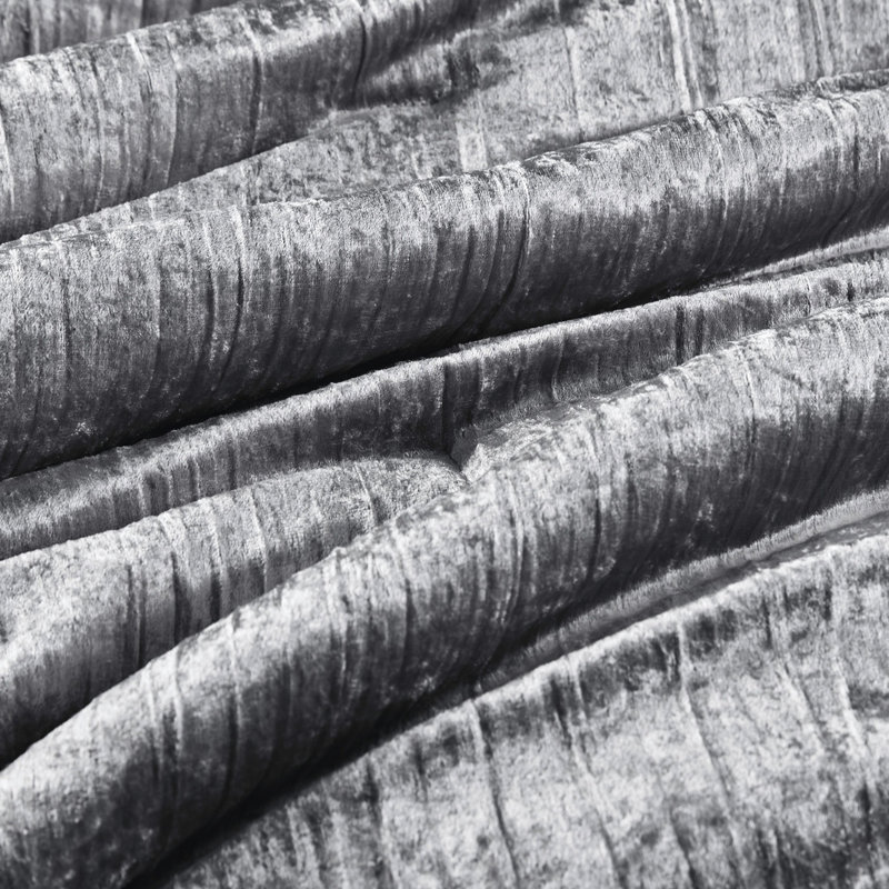 Édredon 5 pièces en velours froissé double / grand argent - rembourrage, 2 taies décoratives, coussins décoratifs, nettoyage des taches à 100%, lavable en machine assortie