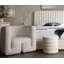 Fauteuil d'appoint Pulse en tissu bouclé ivoire