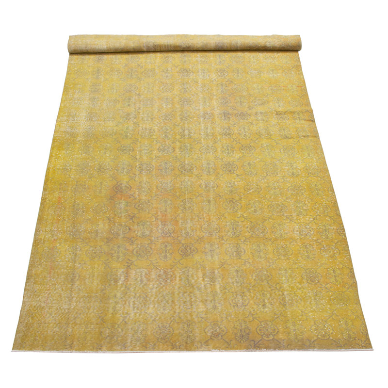 Tapis unique en laine noué à la main 6 pi 7 po x 10 pi 10 po nouvel âge Nijkerk