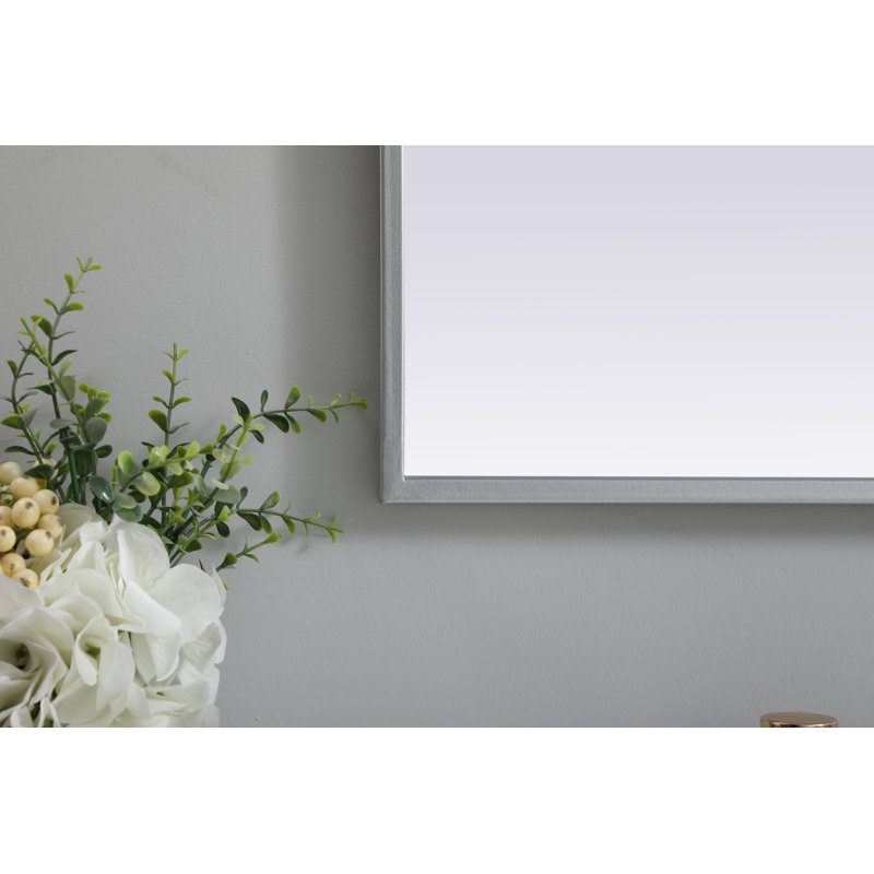 Miroir mural Sabine, Argent, 42 po x 33 po