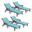 Chaise longue inclinable d'extérieur en textile PEHD (lot de 4)-1516288519-1516288522