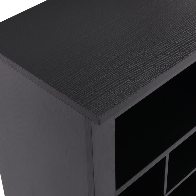24 Black Shoe Sideboard, Modern For Home Decor Cabinet With , Sleek & Decor, Finish, Black