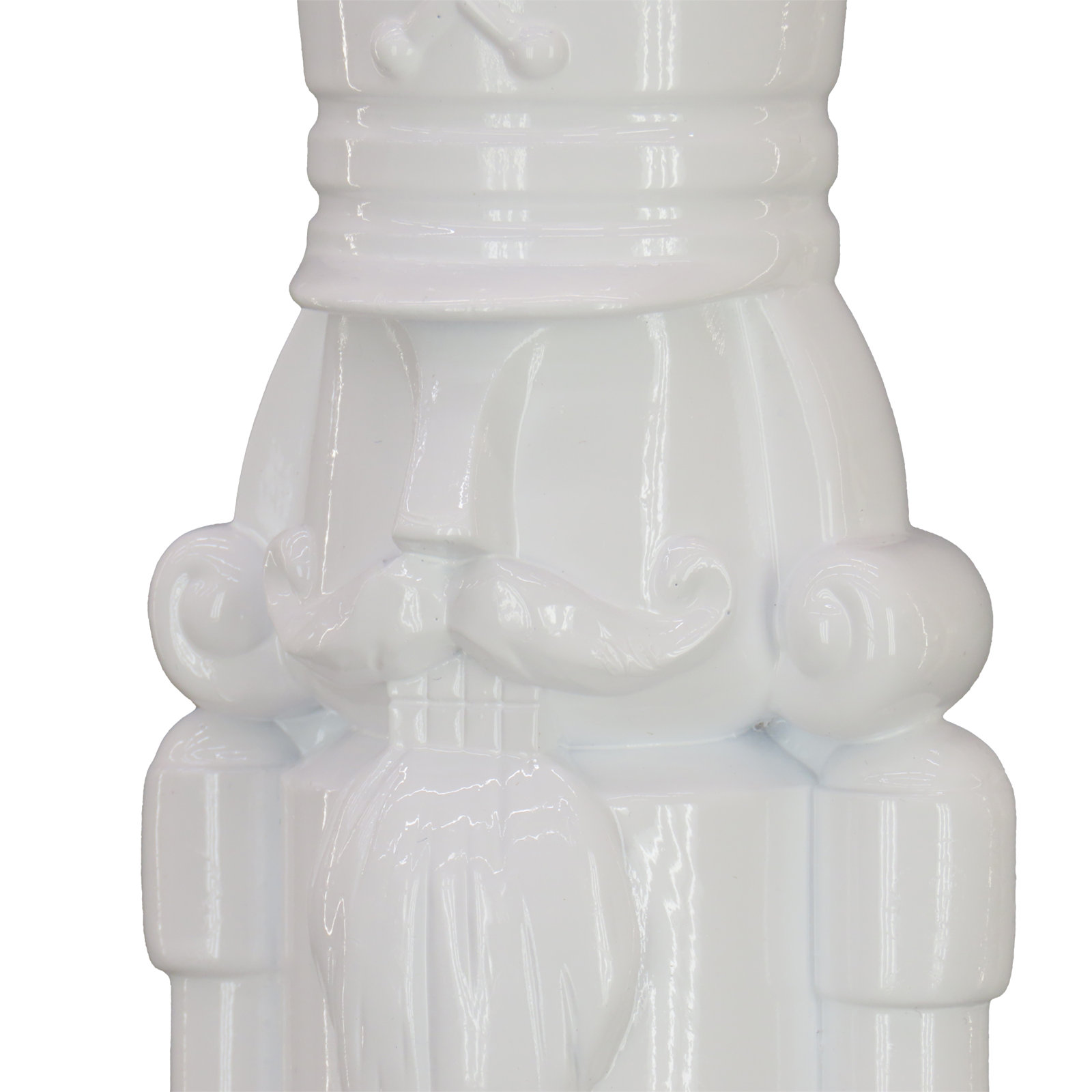 Nutcracker Christmas Decor, White, 24" H x 5.3" W x 6.3" D