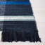 Tapis en laine / coton à tissage plat Anjail noir / bleu-1982951530