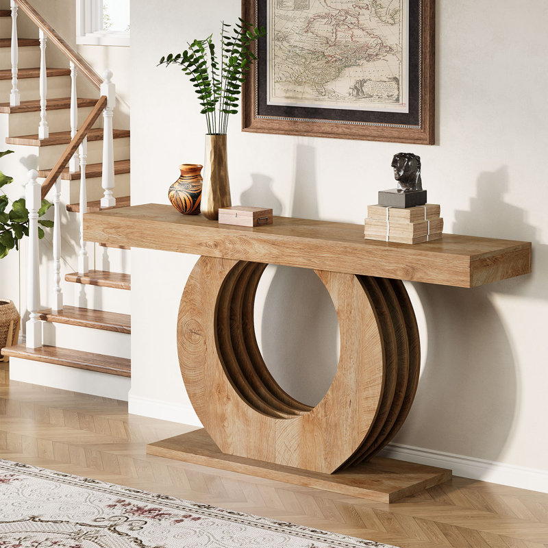 Console 63 pouces, Marron clair