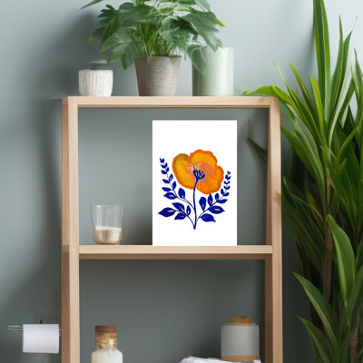 Impression d'art mural «Vibrant Folk Flower»