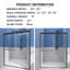 Porte de douche coulissante double encadrée l 54 "x H 72"-98379826