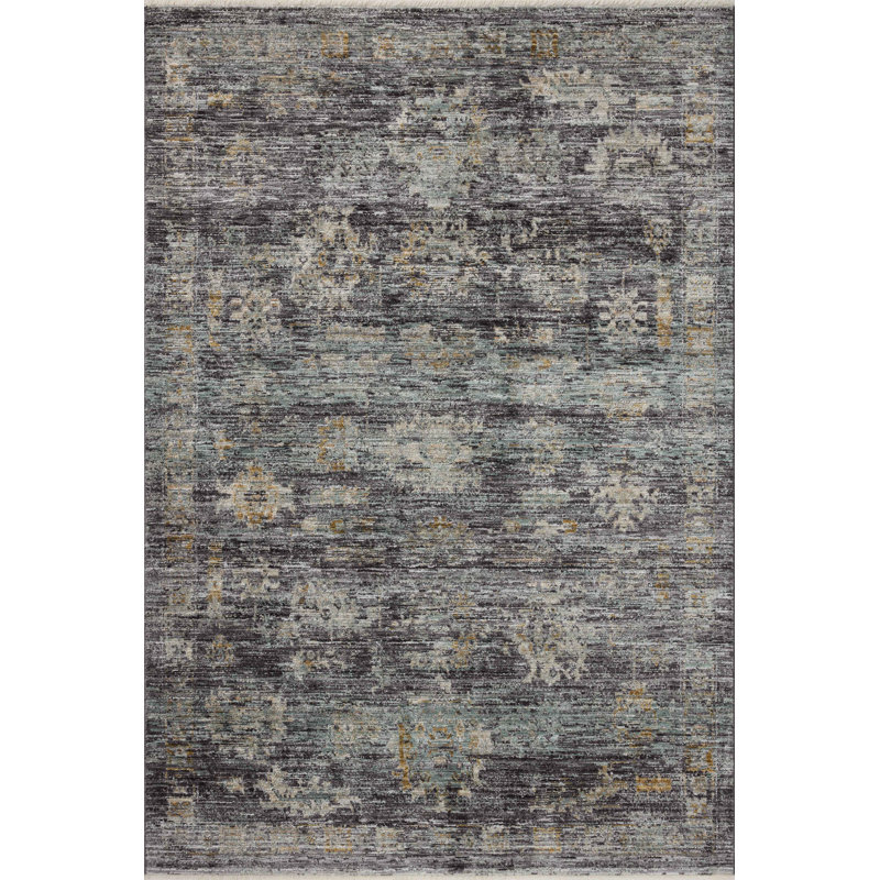 Jean Stoffer x Loloi Katherine Ink / Jade Area Rug, Rectangle 11'6" x 15'7"